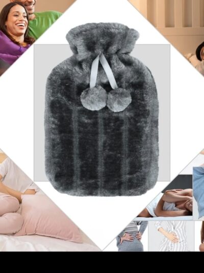 Hot Water Bottle With Cover Luxury Soft Fluffy 2L