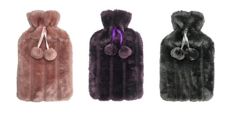 Hot Water Bottle With Cover Luxury Soft Fluffy 2L - Image 5