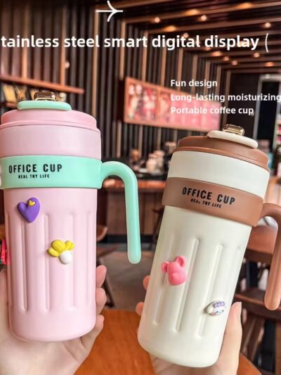 Stainless Steel Coffee Cup with Handle 650ml
