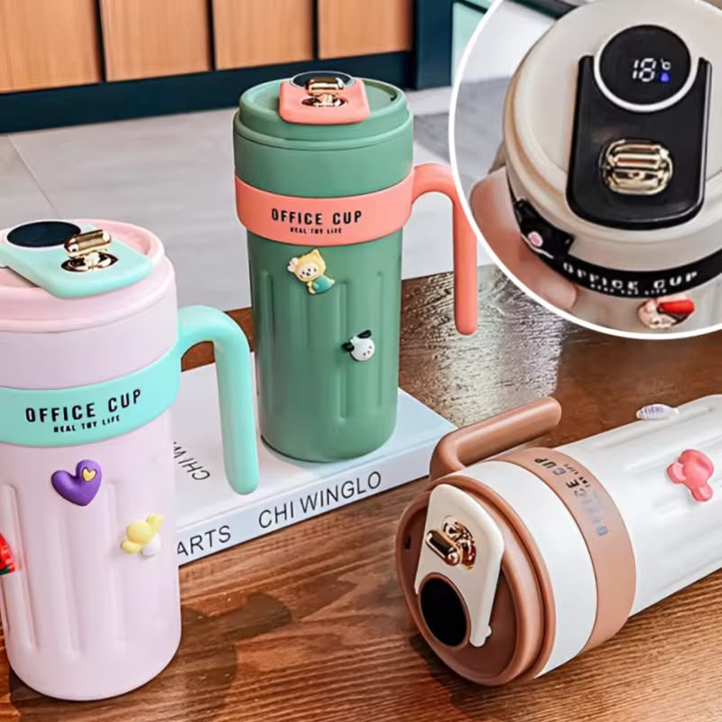 Stainless Steel Coffee Cup with Handle 650ml - Image 2